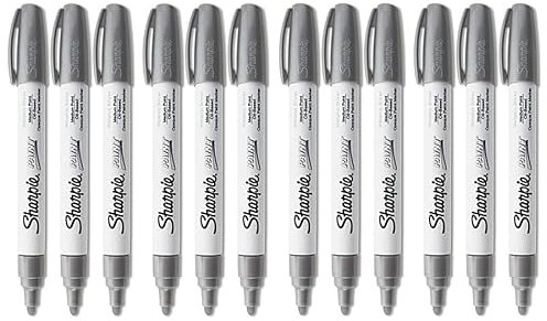 Sharpie Oil Based Paint Marker Pen Silver Medium Tip 12 Pack