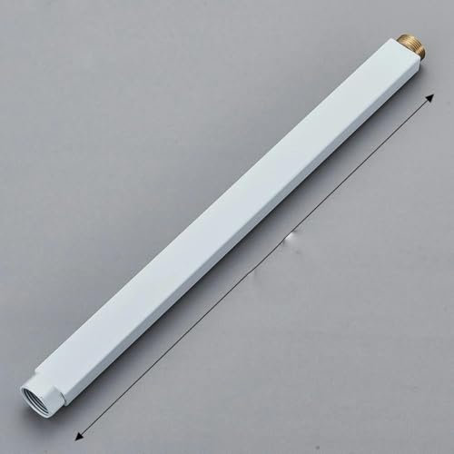 Tubo di prolunga cromato/nichel spazzolato/oro/ottone antico 40-50cm Tubo di prolunga per rubinetto doccia-bianco 40cm