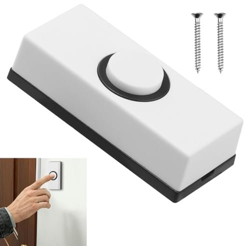 Doorbell Wired Door Bells, Universal Wired, Wired Doorbell with 2 Pcs Screws Wall Mounted Weatherproof Button Fits Most Door Chimes for Install Doorbell Retro Decorative Switch