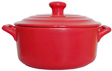 CRBUDY Cocotte, Fonte avec Double poignée et Couvercle, ustensiles de Cuisine, cocotte en céramique antiadhésive