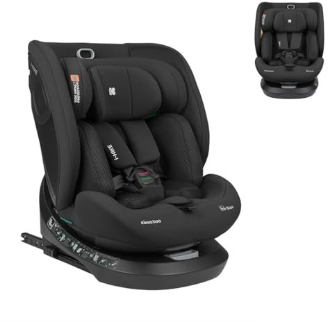Kikkaboo i-Size Kindersitz i-Hike (40-150 cm) Isofix, 360° drehbar, verstellbar schwarz