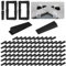 Lvjkes 100 Pezzi Cunei per piastrelle, Plastica livellatori per piastrelle, Riutilizzabile Livellatori per Piastrelle, Per un livellamento preciso delle piastrelle, Nessuna sporgenza (Nero)