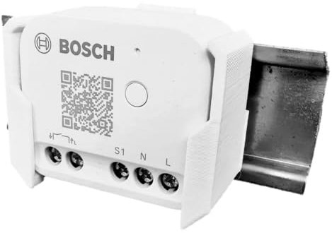 smattex Hutschienen-Halterung kompatibel mit Bosch smartes Relais & Dimmer - hochwertig - weiß - langlebiger PETG-Kunstoff - Tragschiene - Made in Germany