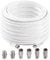 KUOQIY 20m 75 Ohm RG6 Cavo Coassiale, F Maschio a F Maschio ad Alta Velocità RG6 Cavo Antenna TV, con 6 Pezzi Accoppiatori di Prolunga, per TV, Satellite, Router Digitale