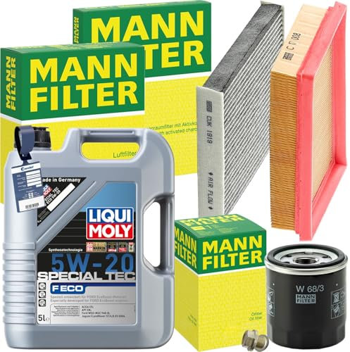 Inspektionspaket + 0W-20 Motoröl passend für Yaris P13 1.0