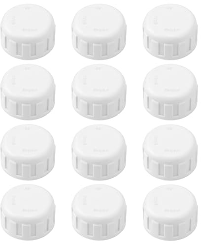 BOXOB 12 Pz Adattatori per Tappi con Filettatura Femmina Tubi in PVC da 1/2 Pollice per Progetti Idraulici Riparazione Tubi e Sistemi di Irrigazione Attacco BSPT (Bianco)