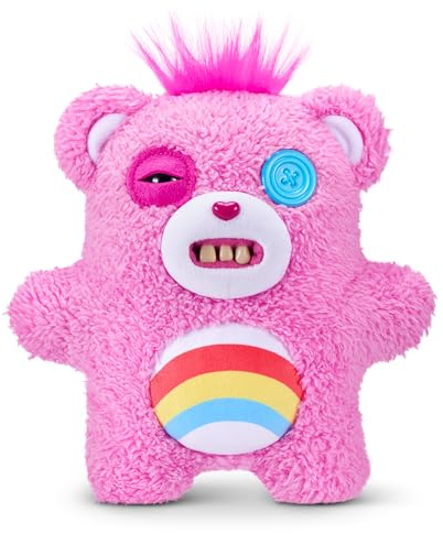 Fuggler Care Bears 23 cm Plüschtier (Cheer Bear) von ZURU – Funny Ugly Monster Kuscheltier mit menschenähnlichen Zähnen, Sammel-Plüsch für Kinder, Jugendliche, Erwachsene & Crossover-Fans