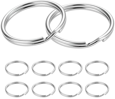 Jetstream 10 Stück Schlüsselanhänger, Schlüsselring, 2.3 × 50 MM Keyring, Metall Spalt Ringe für Schlüsselanhänger, Geeignet für Autos, Zimmer, Büroschlüssel, Heimwerker und Bastelarbeiten