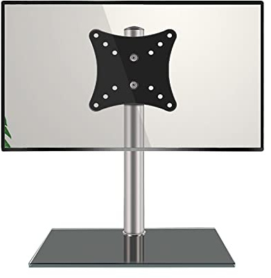 YZYSHA TV-Wandmontage TV-änder, Tisch-TV-TV-TV-änder mit temperamentvoller Glasbasis, Höhenverstellbarer Tabletop-TV-Basis für 14-27 Zoll LCD-Flachbildfernseher, Max Vesa 1600x100 mm (Größe: 60 cm) ()