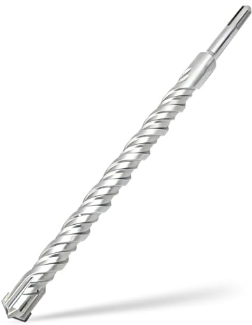 Foret SDS Plus 20mm x 300mm,avec 4 taillants en carbure et double vis,pour pierre naturelle,béton