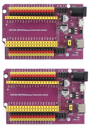 EC Buying 2Pcs ESP32 Expansion Board Module for Arduino 38-Pin Purple Board