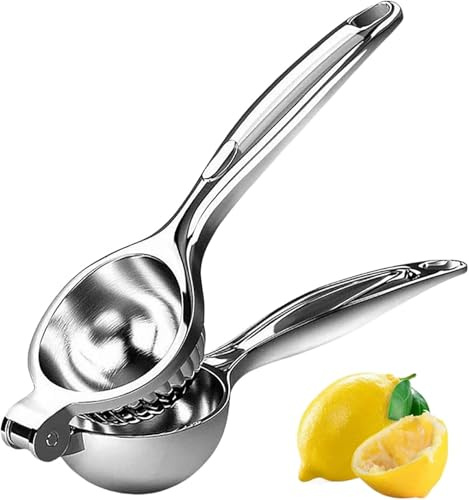 Zitronenpresse Edelstahl, 7 cm Manuell Zitruspresse Lemon Squeezer Handpresse Citrus Juicer spülmaschinenfeste Langlebig Limettenpresse für Bar Küche Restaurant