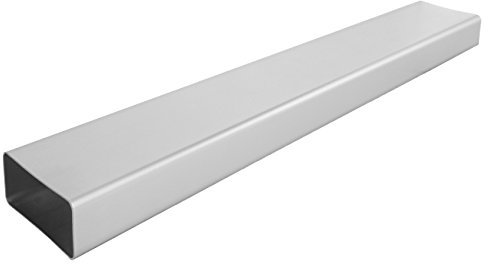 La Ventilazione CT126AC - Tubo para ventilación canalizada rectangular de PVC, cromado satinado, 120 x 60 mm