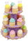 Tortenständer 3 Etagen Cupcake Ständer Muffin Ständer aus Karton für Hochzeit Party Geburtstag Baby Duschen Kuchen Dessert Torten Etagere