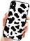 AMART for iPhone X/XS Case Cow Print,Cute Animal Cow Pattern Design Silicone Shockproof Protective TUP Bumper Case for iPhone X/XS