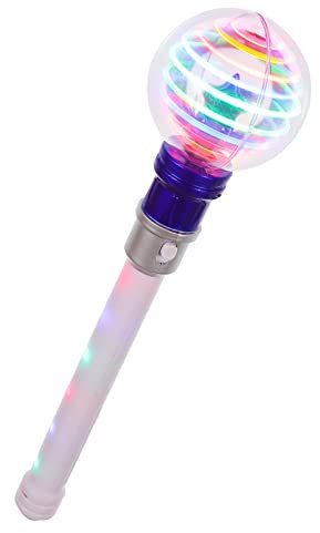 Tomaibaby Beleuchtet Ball Spielzeug Zauberstab Glühender Stock Spinnenlicht Zauberstab Rotierende LED Spielzeug Blinkende Stern LED (Blau)