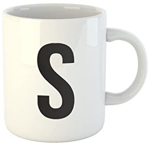clothinx Geschenk Tasse mit Buchstaben S - Buchstabentasse - Anfangsbuchstabe - Initiale - Kaffeebecher - Teetasse - individuelles Geschenk - persönliche Geschenkidee Geschenk für Büro oder Zuhause