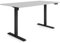 ESMART Germany ETX-121BG 160x80cm Hellgrau Ergonomischer Steh-Sitz-Schreibtisch Stufenlos elektrisch höhenverstellbar 73,5-123,5cm 3 x Memory USB Ladeport Aktivitätserinnerung Soft-Start/Stopp