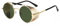 besbomig Retro Rund Steampunk Sonnenbrille für Damen Herren Polarisiert UV Schutz - Hippie Metallrahmen Festliche Partybrille Fasching Brillen Modeaccessoire