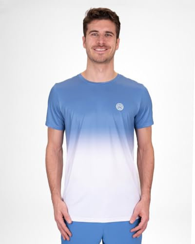 BIDI BADU Herren Crew Gradiant Tee - Blue, White, Größe:M