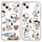 nurkorki [2 Stück Schutzhülle für iPhone 13 mini Hülle 5,4'', Handyhülle Peanuts Snoopy Niedlich Karikatur Muster Transparente TPU Silikon Einzigartige Lustig Beschützen Hülle für 13 mini
