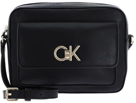 Calvin Klein RE-Lock Camera Bag W/Flap K60K611083, Sacs Crossover Femme, Noir (CK Black), OS