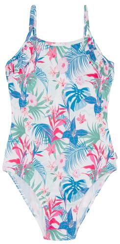 Pepe Jeans Mädchen-Badeanzug „Hibiscus Frill“, Rosa (Rose Pink), 8 Jahre