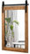 COSTWAY Miroir Mural Rustique avec Cadre en Bois Massif, Miroir Suspendu avec Kit pour Porte de Grange, Miroir Décoratif de Style Vintage pour Couloir, Salon, Chambre à Coucher, 76 x 56 CM (Naturel)