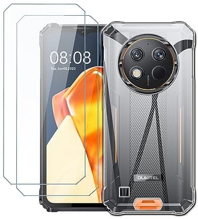 LYZXMY case for Oukitel WP28/ WP28E / WP28S(6.52) transparent mobile phone case + 2 pieces tempered glass protective film, case soft silicone TPU protective cover