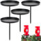 4 Stück Kerzenhalter für Adventskranz Größe Ø 8 cm Adventskranzstecker Schwarz Teelichthalter für Advent Weihnachts Tisch Deko