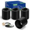 HOMEOW Focos LED Interior Techo Negro, Pack of 4 Focos de Techo Superficie, Focos Superficie Orientable de Aluminio para Módulos GU10 y LED, Redonda