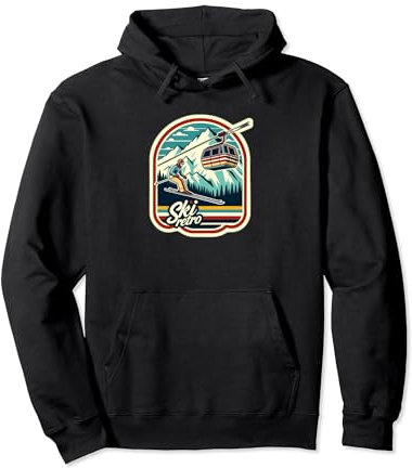Retro Ski und Snowboarding - Funny Ski Retro Pullover Hoodie