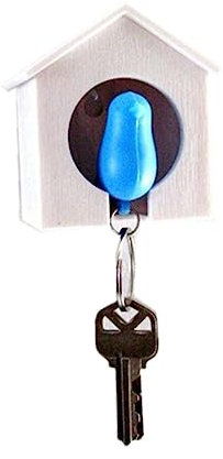 Milisten Geschenk für Vogelliebhaber Schlüsselbund Schlüsselbrett der Vogel Anti-verlorener Schlüsselring Schlüsselanhänger Vogelhaus Schlüsselhalter Spatz Pfeife