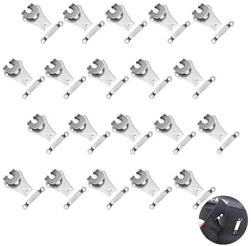 DALAETUS 20 Set di Cucito Ganci e Occhielli Chiusura per Pantaloni, Ganci e Occhielli per Cucire, Argento Ganci Cucito per Riparare Pantaloni, Gonne, Cucito