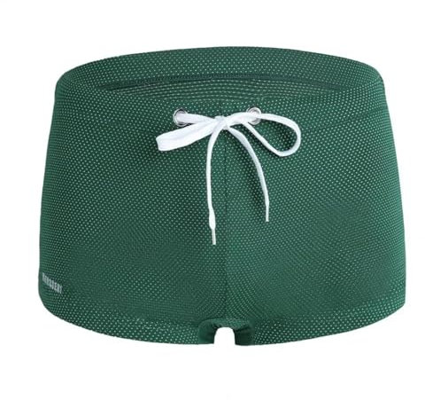 WOYUANSHA Badehose Boardshorts Schwimmhose Schwimm Shorts Mit Niedriger Taille Für Männer Einfarbige Schwimm Shorts Mit Taillen Blende Atmungsaktive Strand Koffer Für Sport Surfen Sexy S A