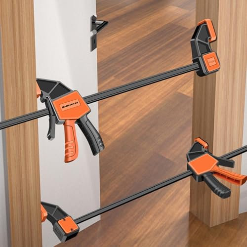 Pinze per legno lunghe, pinza a barra F | Ritrattore per pinze a sgancio facile | Pinze per legno, morsetto F in acciaio a sgancio rapido regolabile per un lavoro efficiente