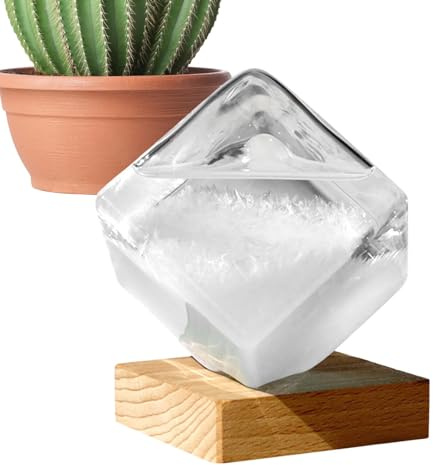 Previsioni meteo tempesta – barometro liquido, di, cubo d'acqua | Visualizzazione unica del desktop, decorazione decorativa per la casa, elegante decorazione da tavolo