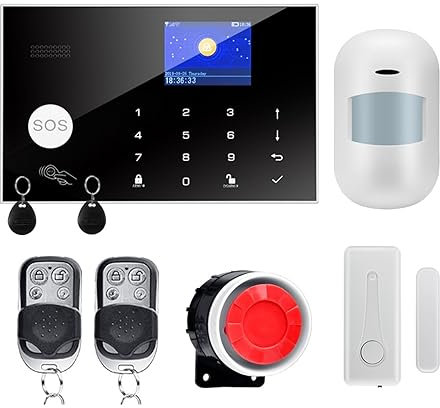 Système de sécurité Domestique Système De Sécurité D'alarme Intelligent avec Contrôle par Application Tuya du Capteur De Mouvement Compatible(W7B14)