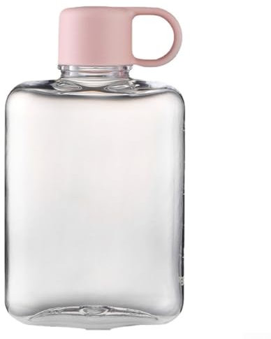 Flat Water Bottle For Purse 12Oz - Small Portable Water Bottle 360Ml - Tritan Slim Water Bottle For Travel Outdoor Sports - Leak-Proof - Temperature Resistant(pink)