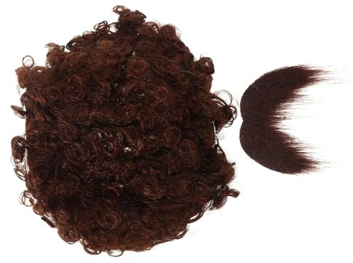 PartyKindom Afro Perücke Und Set Für Männer Party Cosplay Requisiten Falscher Schnurrbart Mit Piraten Dekoratives Kostüm Zubehör Für Themenveranstaltungen