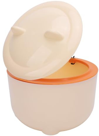 Luqeeg Poubelle de Caca de Chat, Couvercle de Type de Presse et Conception Entièrement Fermée, Matériau PP à Haute Résistance, Conception Compacte, Apparence Exquise, Multifonctionnelle, 7,7 X, X