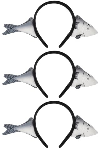 DEARMAMY 3 Pièces Serre-tête Poisson Mignon – Bandeau de Déguisement Animal Marin pour Femmes & Filles Accessoire Cheveux Original pour Soirées à Thème Cosplay Maquillage Spa & Soins du Visage