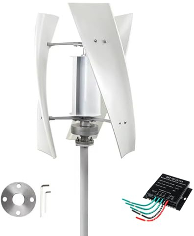YIGECHENXIN 48v, Generador Eólico Vertical de 4000W 12V 24V 48V 220V de Bajo Ruido con Controlador MPPT, Generador Eólico Mini de 3 Aspas para Hogar, Adecuado para Iluminación de Patio