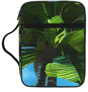 pojknbv Summer Palm Tree Print Bible Storage Bag Scripture Holder Religious Church Accessory Travel Devotional