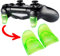 eXtremeRate Clear Green 2 Pairs L2 R2 Buttons Extention Trigger for ps4 Controller, Game Improvement Adjusters Extenders for ps4 Controller JDM-030