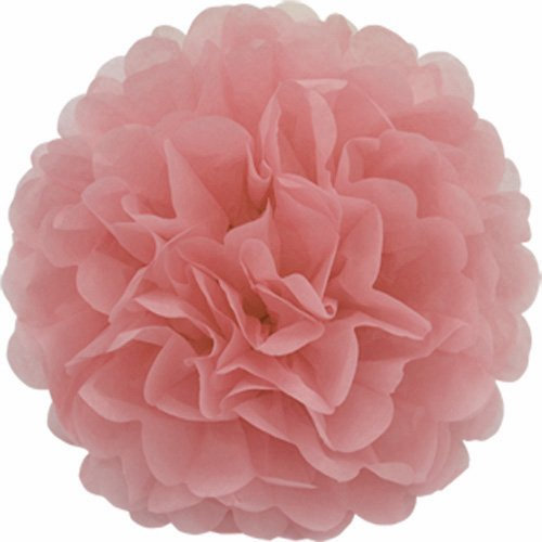 Creativery 1 Papier Pompon 25cm (Altrosa 158) // Pompoms Bommel Papier Kugel Seidenpapier Pom Pom Deko Hängedeko Raumdeko Blumen