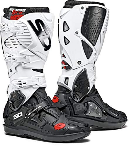 SIDI Crossfire 3 Srs 000MMFIRE3SRS Stivali Moto, Uomo, 43 EU, Nero Bianco