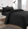 Sleepdown Jersey Melange Duvet Set - Easy Care Non Iron Plain Yarn Dyed Quilt Cover with Pillowcase - Charcoal, Single