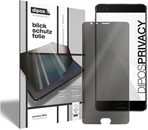 dipos Blickschutzfolie für OnePlus 3T | Displayschutz matt mit 4-Wege Sichtschutz-Effekt, Privacy Filter, passt perfekt, kratzfest, blasenfrei, selbstklebend