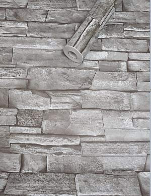 picturado 10 m x 45 cm Tapete Folie 3017 selbstklebend Steine grau